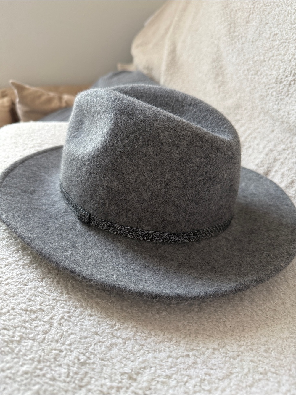 Treasure & Bond Classic Grey 100% Wool Fedora Hat